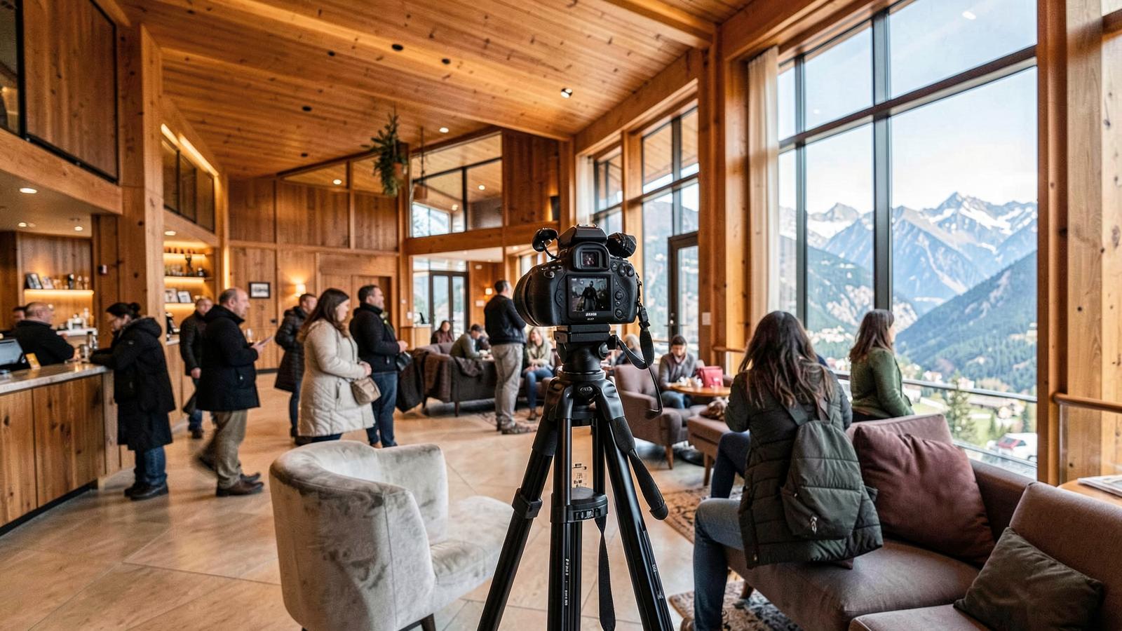Team von Virtu360 bei einem 360°-Shooting in den Bergen